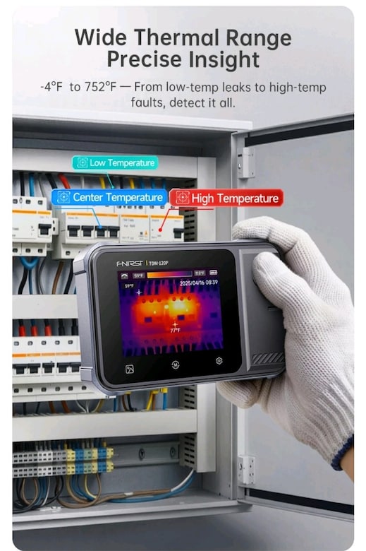 Fnirsi TDM 120P termal kamera ve ölçü aleti - 8