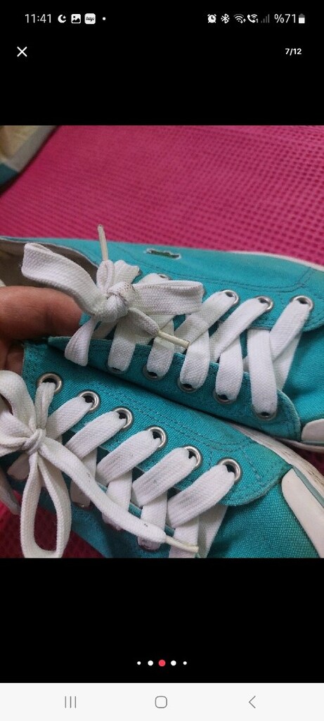 Lacoste spor ayakkabı. Converse tipi ayakkabı. 39 numara. - 7