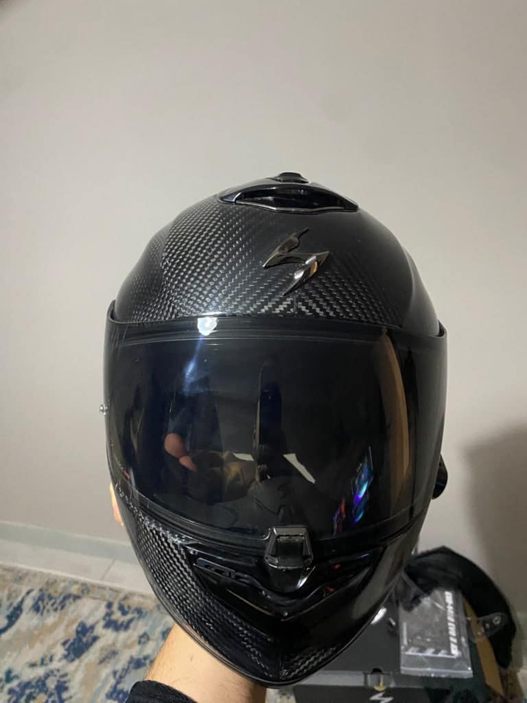 Scorpion EXO 1400 Evo II Air Carbon Kapalı Motosiklet Kaskı Siyah L - 8