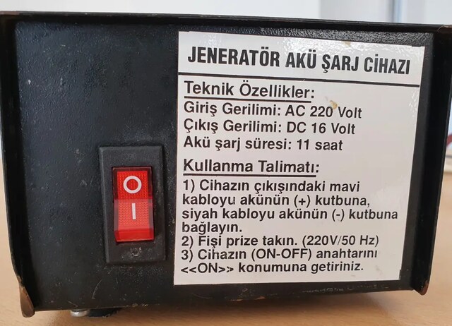 AKÜ SARJ CIHAZI 6 VOLT VE 12 VOLT ADAPTOR
