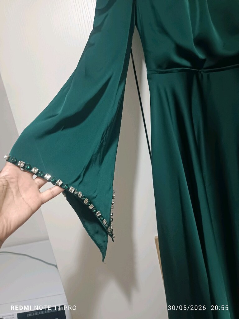 zümrüt yeşili abiye - 3