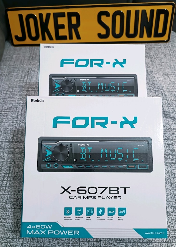 FOR-X X-607BT 3 ANFİ CİKİSİ RENKLİ EKRAN 2 USB AUX APP KONTROL - 5