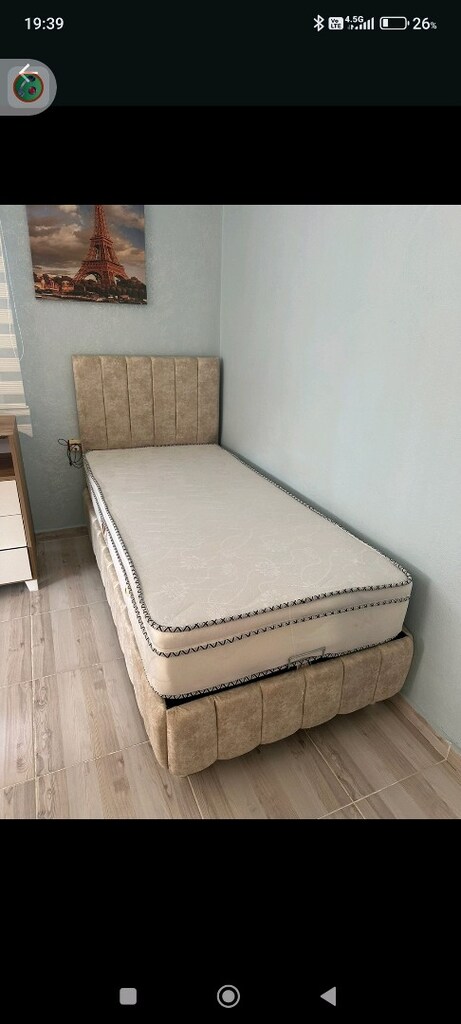 90//190 cm'lik baza Başlık yatak takım sandıklı baza - 12
