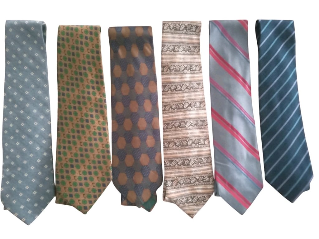 5 Adet Vintage Erkek Kravat Retro - 2