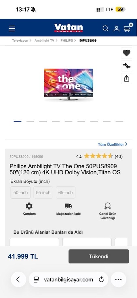 Philips 50PUS8909/62 50 inç televizyon - 3