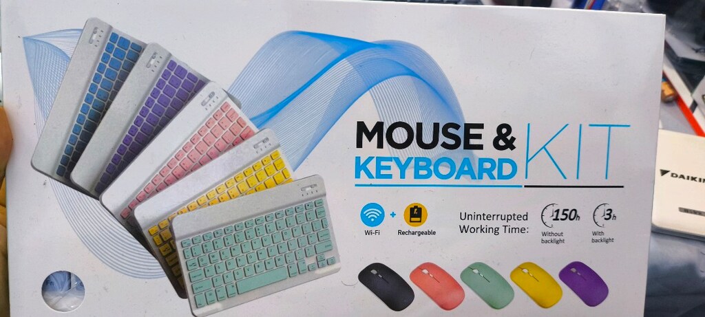 Kablosuz Mini Klavye ve Mouse Seti farklı renkleri mevcuttur - 2