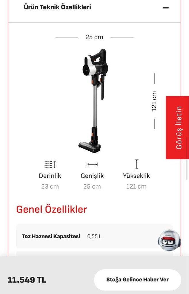 arçelik şarjlı dik süpürge - 2