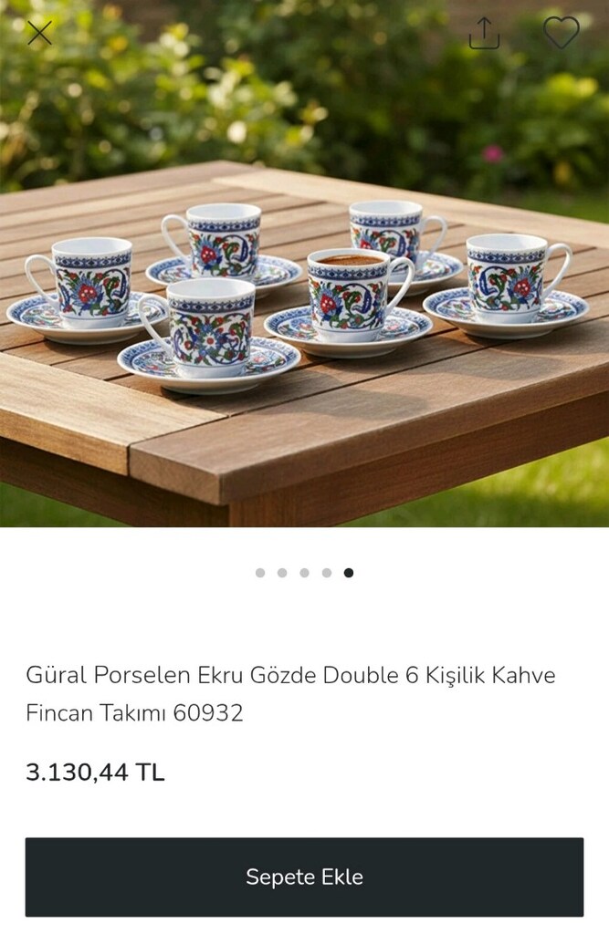 Fincan Takımı Güral Porselen - 2