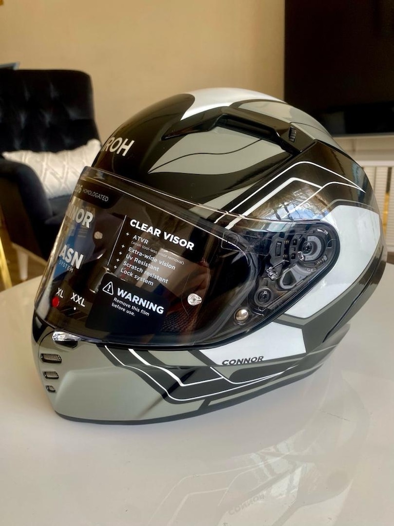 AIROH CONNOR DUNK BLACK GLOSS KASK XL BEDEN SIFIR KUTULU - 4