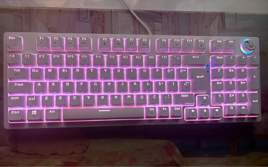 Rampage ENIGMA RGB Mekanik Gaming Klavye – Beyaz - 8