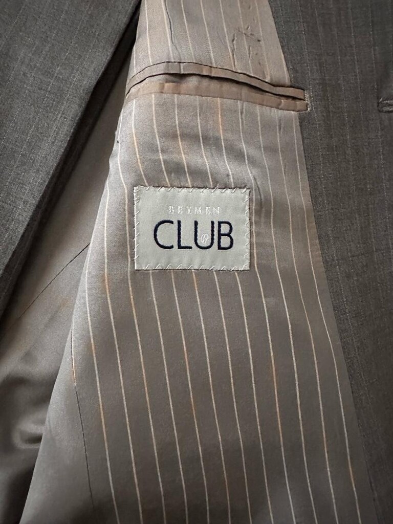 Beymen Club 3 düğmeli gri takım elbise - 3