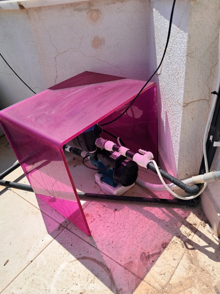 1000L Yatay Su Deposu + Tesisat + Hidrofor/Horizontal Water tank set - 6