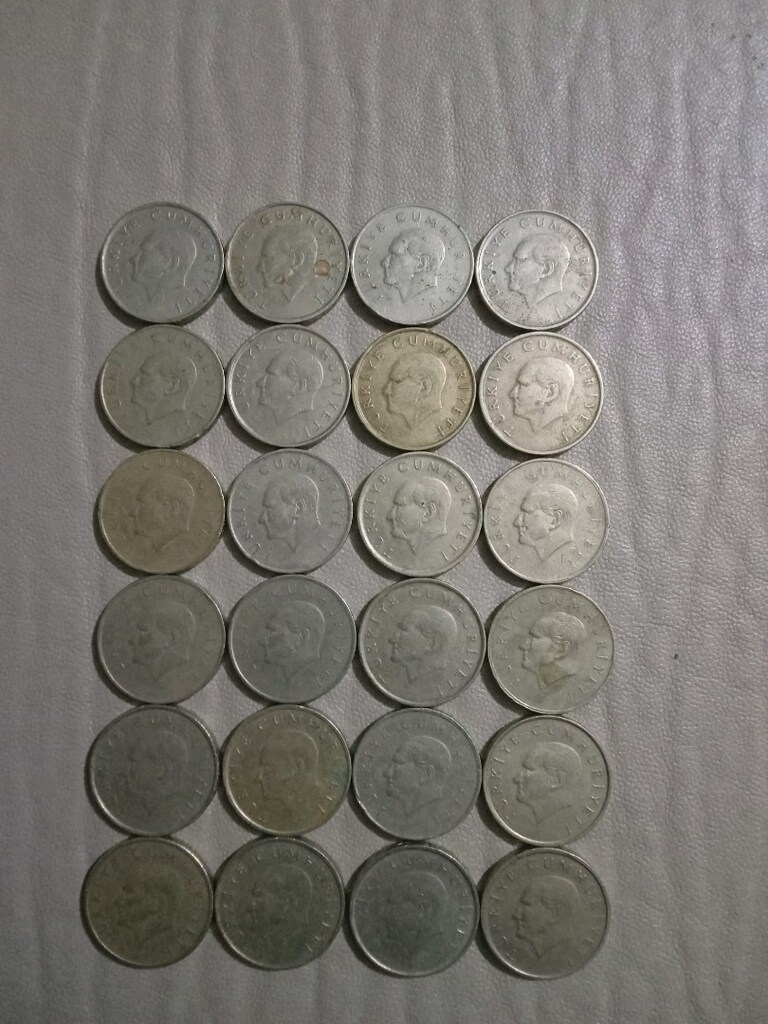 koleksiyonluk 1996 ile 1999 arası 25 bin liralık madeni paralar - 2