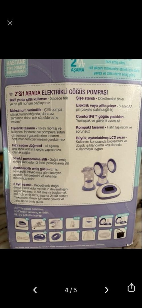 Lansinoh 2in1 Elektrikli süt pompası - 5