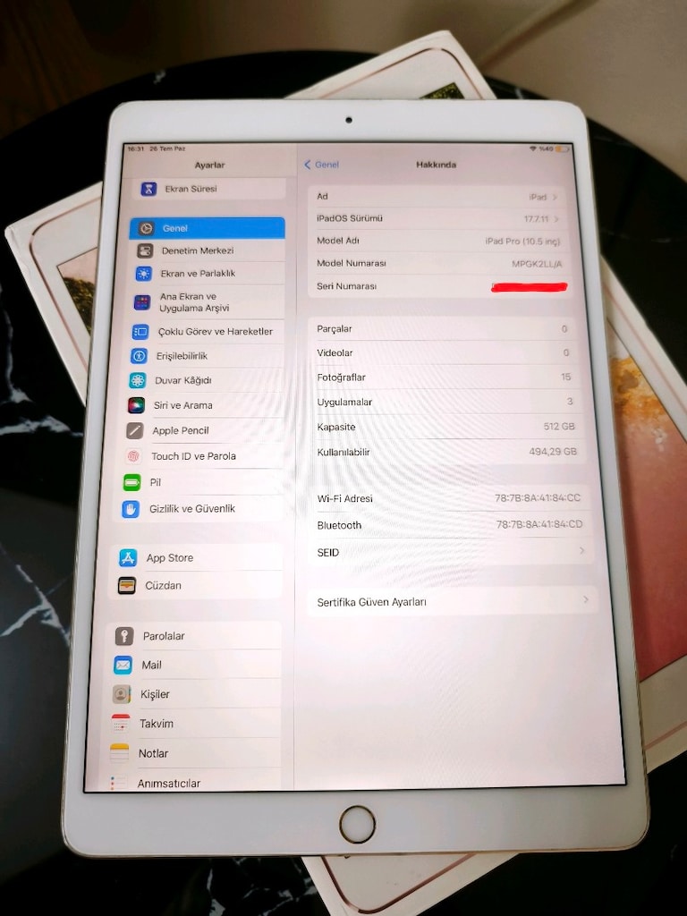 Tertemiz 512 GB iPad Pro - 6