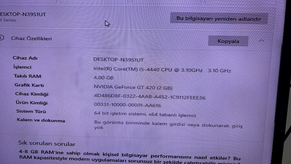 TERTEMİZ İ5 İŞLEMCİLİ 2GB EKRAN KARTLI BİLGİSAYAR - 4