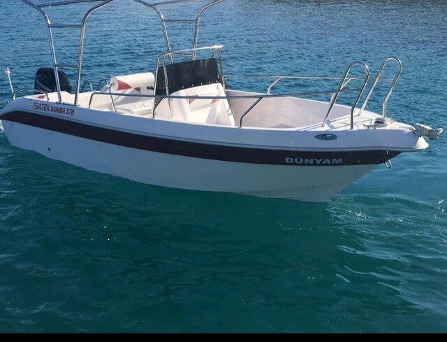570 SÜRAT TEKNESI FULL.60 HP MERCURY CTI 100 SAATTE ..GALVENIZ RÖMORK.