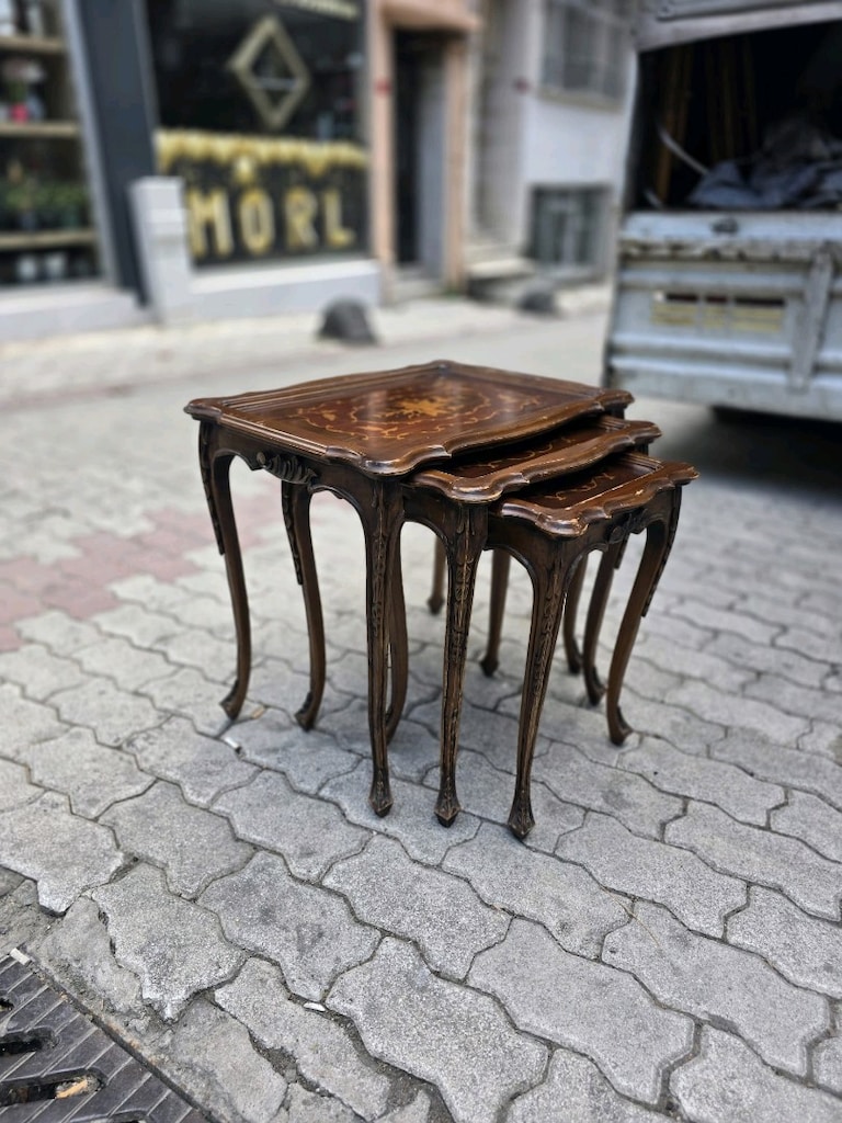 Klasik Marküterili Zigon Sehpa - 7
