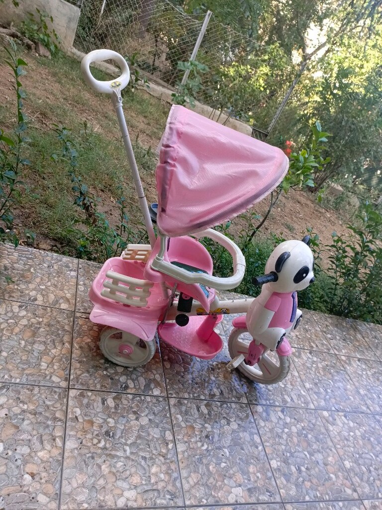 Panda Temalı, Tenteli Çocuk Bisikleti – 3 Tekerlekli” - 4
