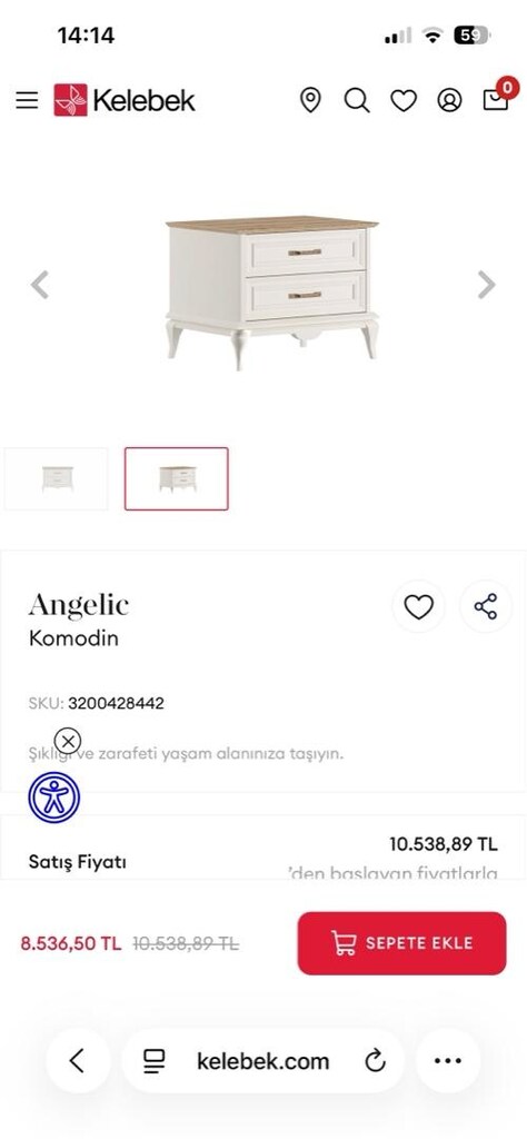 kelebek mobilya gardrop Şifonyer komodin - 3