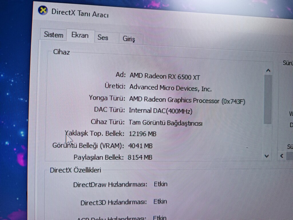 MASTER | RX6500XT/RYZEN 5 1600 CPU/256GB SSD/16 GB RAM/GAMİNG KASA - 8