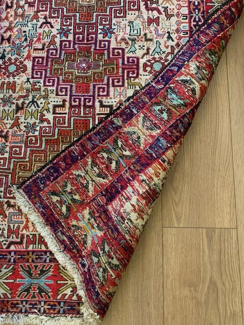 iran el dokuma ipekli sumak kilim
