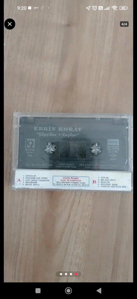 ERKİN KORAY ORİJİNAL KASET - 4