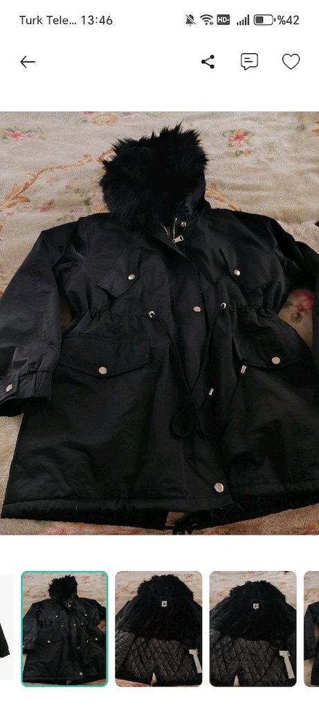 Koton Kapüşonlu Parka Suni Kürk Detaylı, - 4