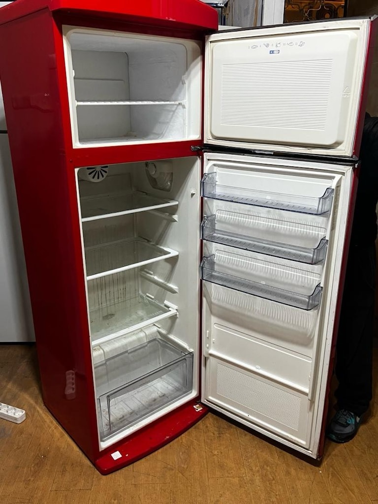 kırmızı retro buzdolabı nakliye var - 6