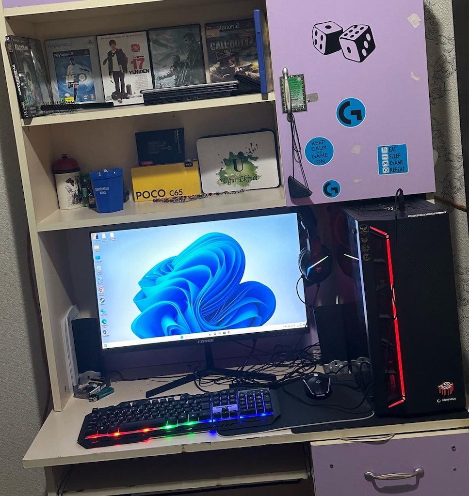 2 Haftalık Tertemiz Full Set Oyuncu Bilgisayarı (Monitör + Ekipmanlar - 2