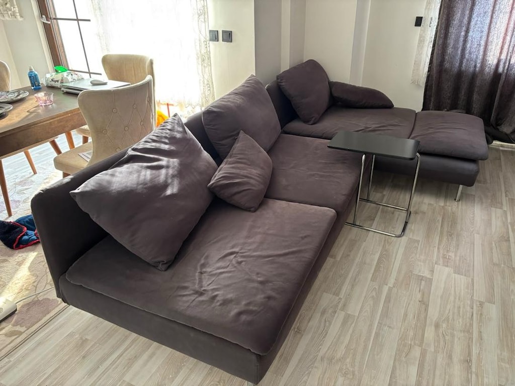 IKEA Söderhamn L Köşe Koltuk Takımı + Puf (Koyu Gri/Antrasit) - 3