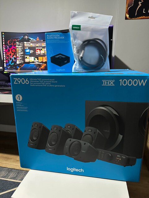 LOGİTECH Z906 5+1 SES SİSTEMİ BLUETOOTH ADAPTÖR VE OPTİK KABLO