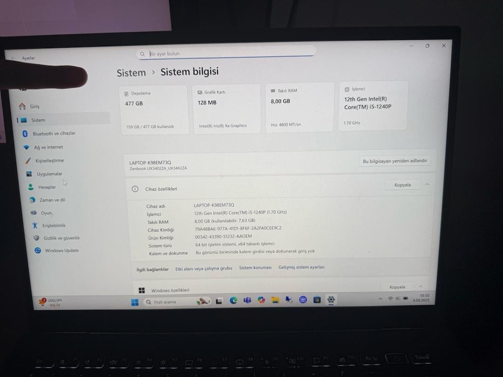 TERTEMİZ ASUS ZENBOOK 14 - 2
