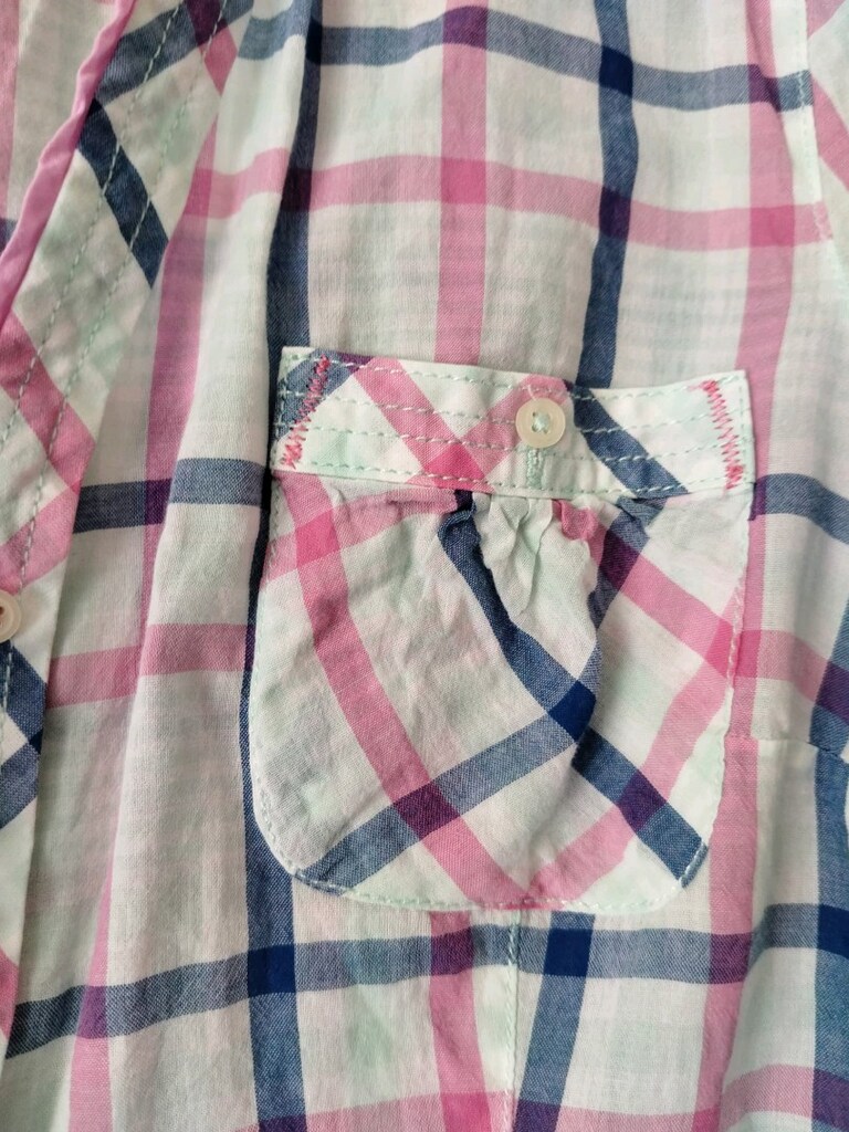 Colins Pembe Lacivert Ekoseli Gömlek - 12