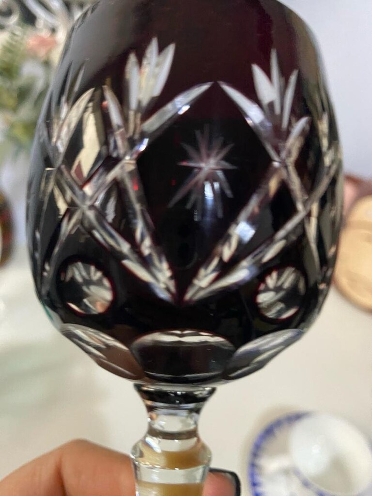 Antika Çekoslovak Bohem Kristal Kadeh - 20