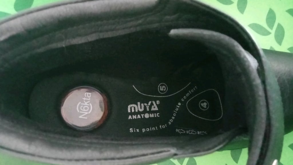 Hakiki deri Muya ortapedik siyah bot - 2