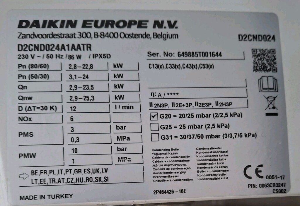Daıkın kombi arızasız - 2