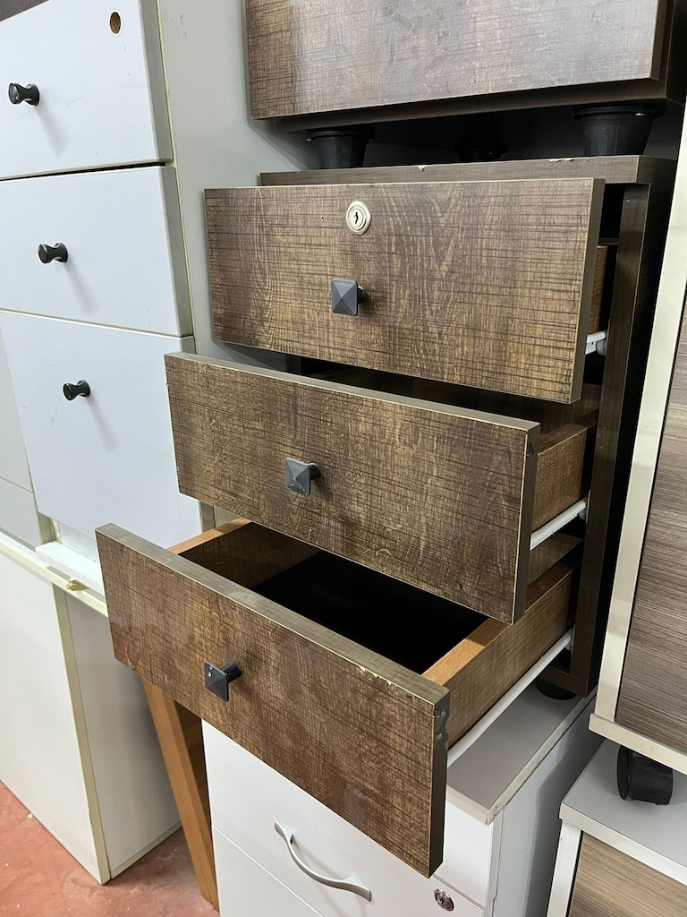KLAS OFİS PENDİK 40x40x50 BAROK CEVİZ OFİS KESONU İKİNCİ EL - 3