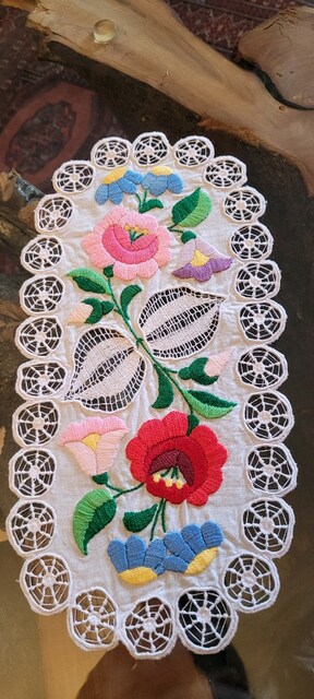Macar El İşi tepsi örtü 30x15 cm