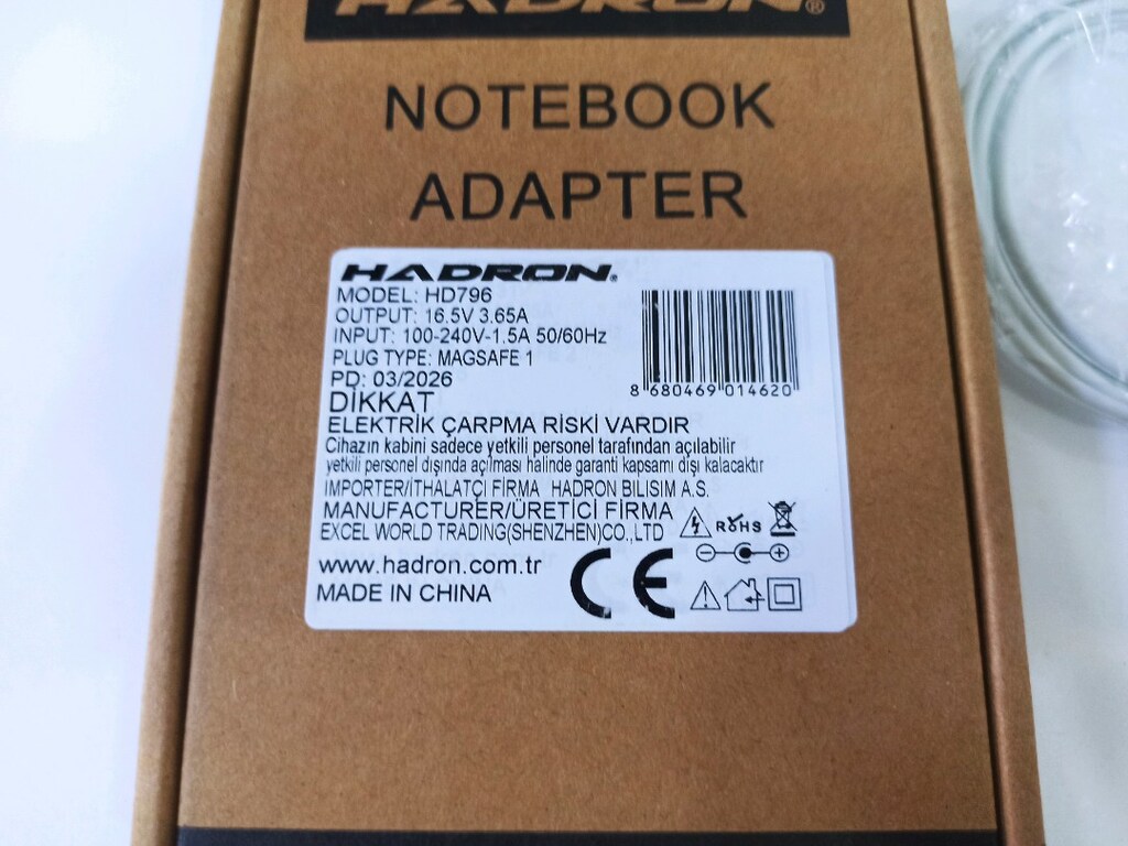 Hadron hd796 Macbook Pro Air Magsafe 1 uyumlu şarj aleti adaptör sıfır - 2