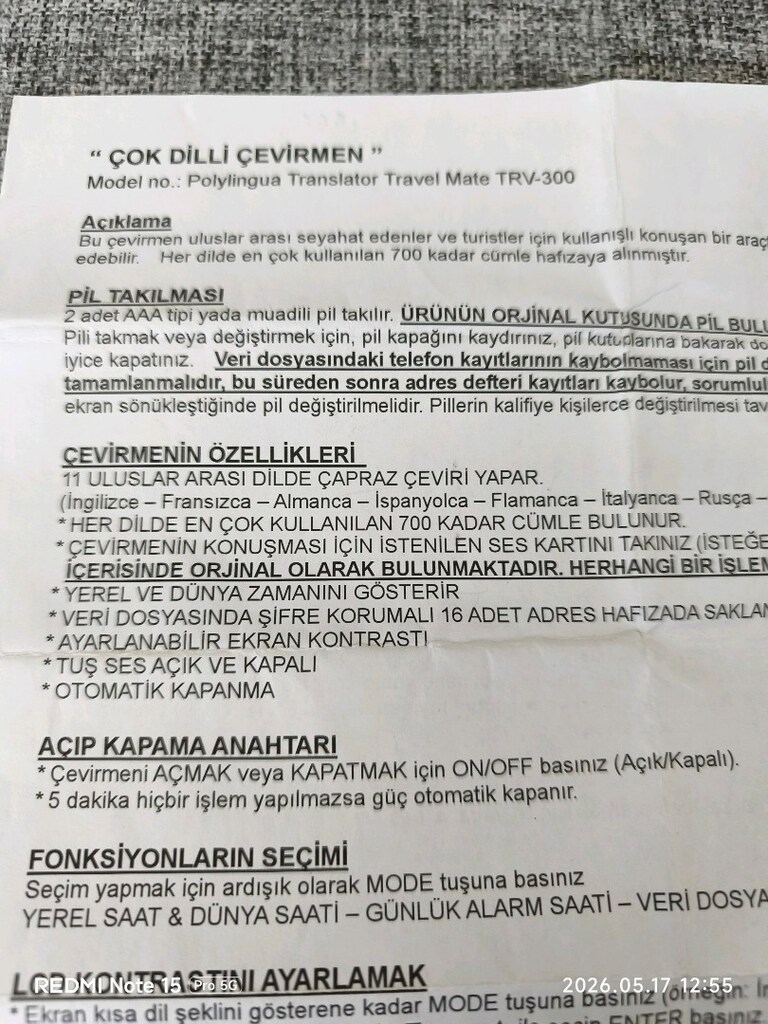 sesli yazılı çeviri cihazı - 7