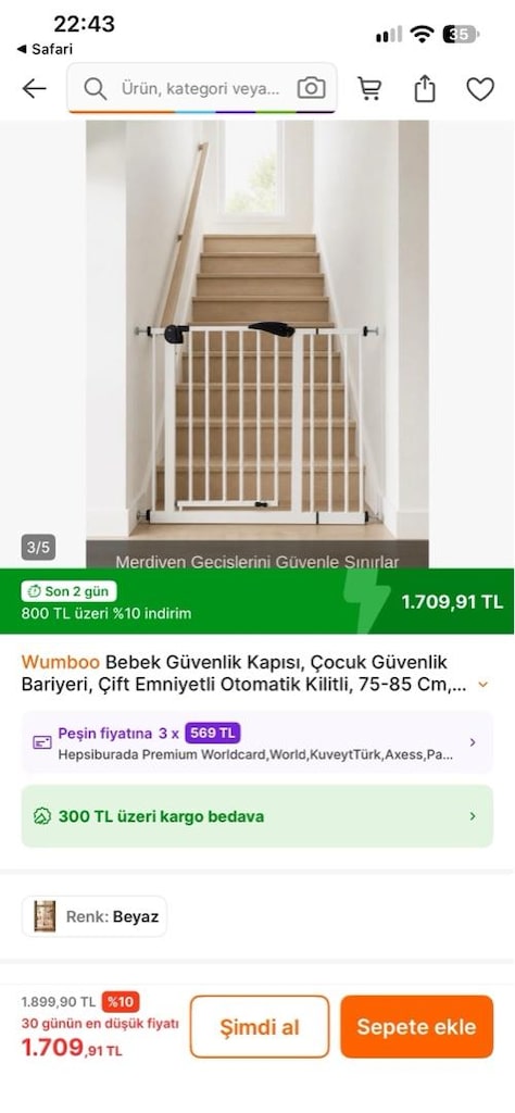 güvenlik kapısı.(bebek,evcil hayvan) çift emniyetli - 4