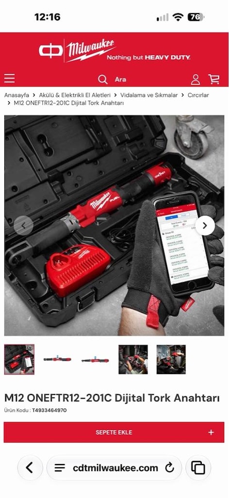 Milwaukee m12 dijital tork anahtar - 2
