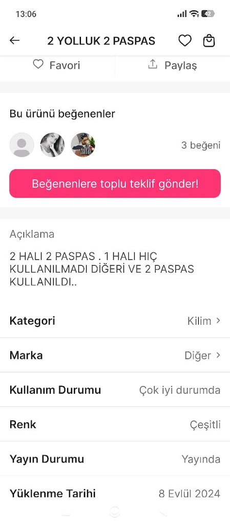 Renkli Desenli Halı - 8
