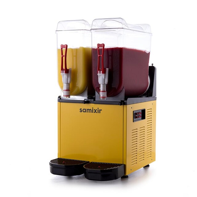 Samixir Slush 24Y İkili Buzlu Slush Granita Meyve Suyu Dispenseri,