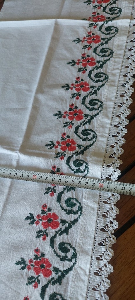 KANAVİCE ELİSİ ÖRTÜ 112,/33CM PATISKA KUMAŞ SİFİR DANTELLİ RAF ÖRTÜ - 2