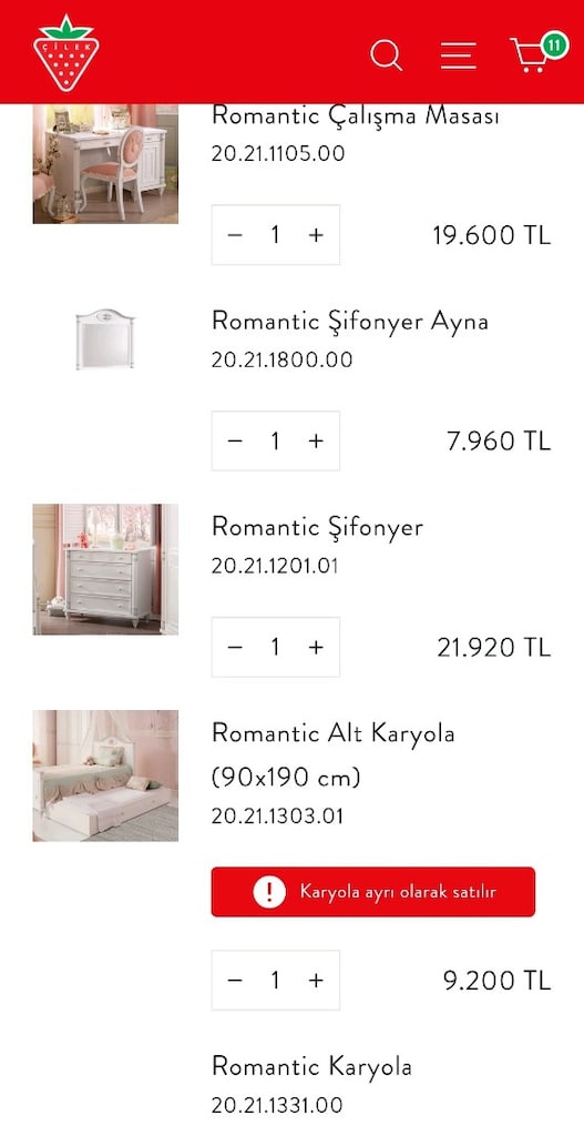 Çilek Romantica Genç Odası - 3