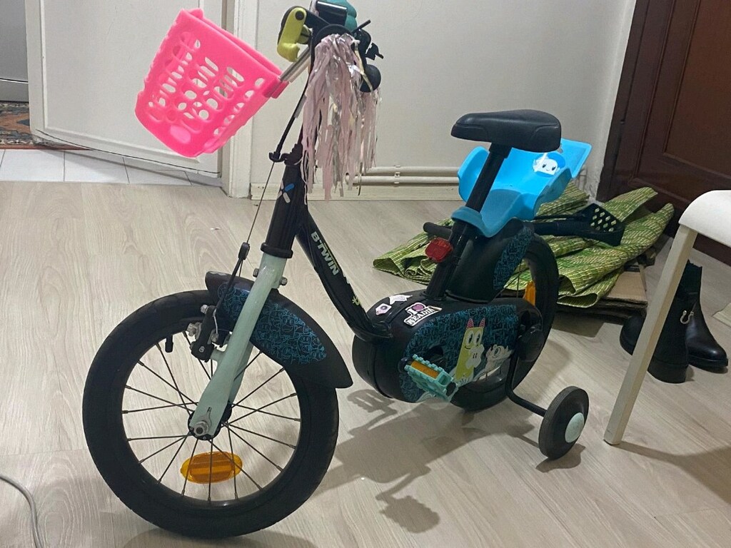 btwin Decathlon 500 14 jant canavar desenli 3-7 yaş çocuk bisikleti - 3