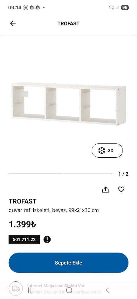 ikea trofast raf beyaz - 6