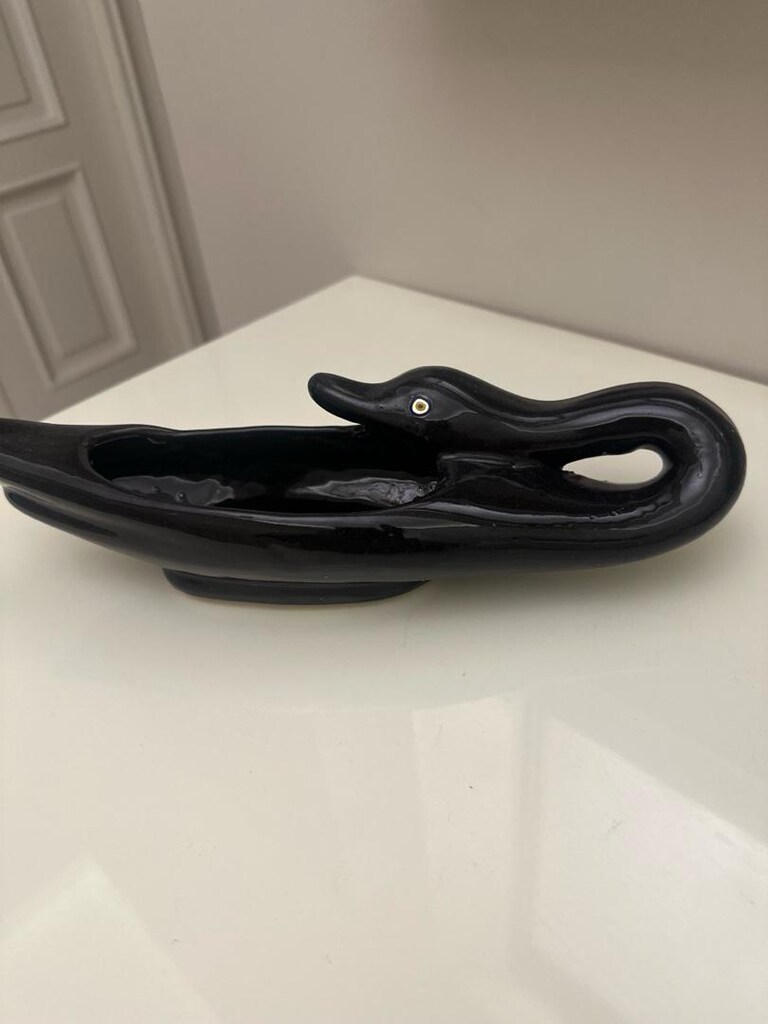 Vintege porselen siyah dekoratif obje 32 cm - 3